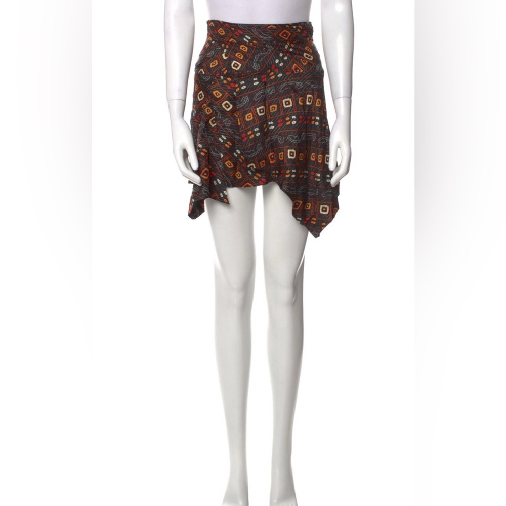 Isabel Marant silk printed wrap skirt sz 34